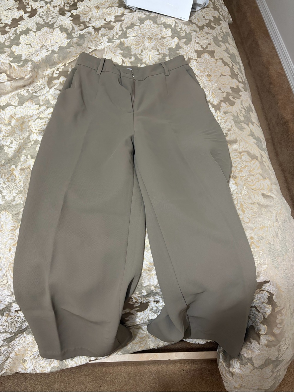 Because of Alice trousers olive greenish grey